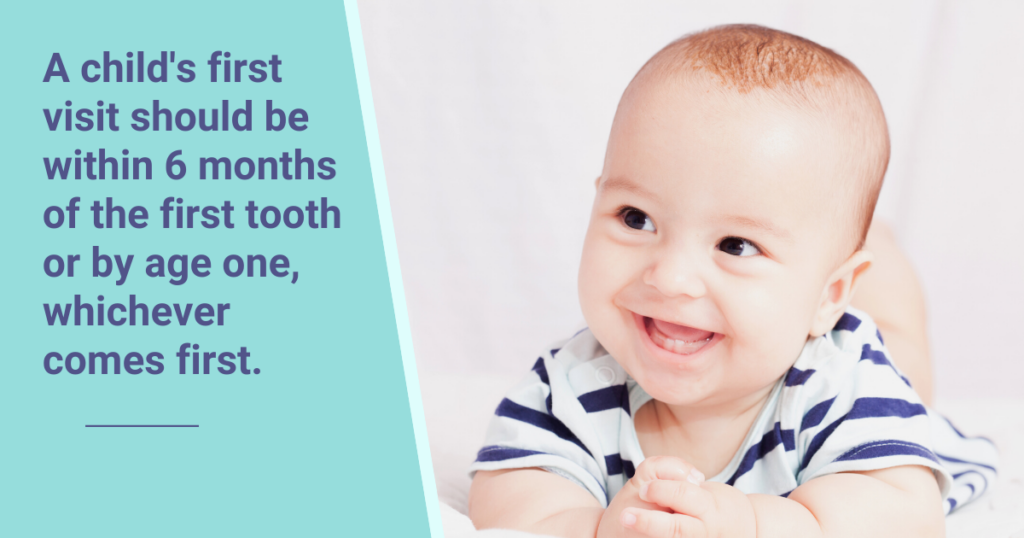 The first dental checkup should be soon after their first tooth comes out or by the age of one.